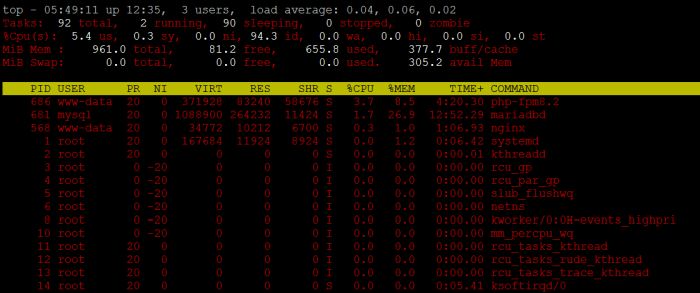linux top менеджер процессов
