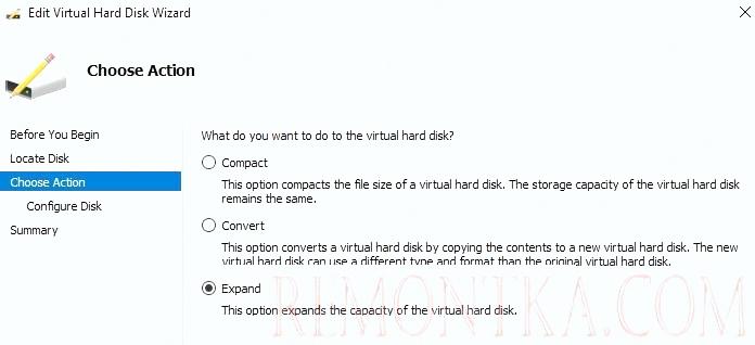 expand vhdx файл в hyper-v manager