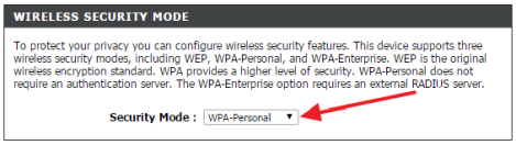 изменяем параметр Security Mode