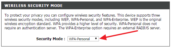 меняем параметр Security Mode
