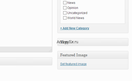 избранные изображения в WordPress