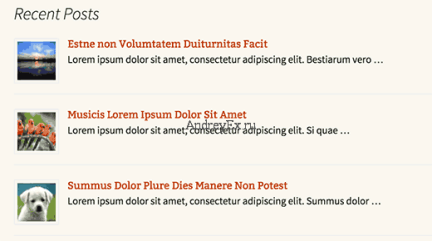 последние посты в WordPress