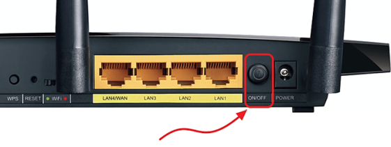 кнопка On/Off на роутере