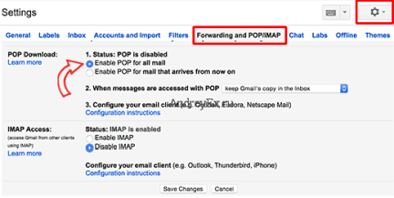 пересылка по Pop/IMAP