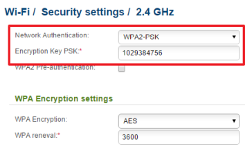 включите WPA2-PSK и поменяйте пароль
