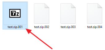 чтобы распаковать архива откройте файл с номером 001