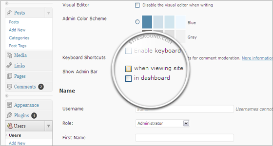 Узнайте, как скрыть панель пользователя WordPress с вашего сайта