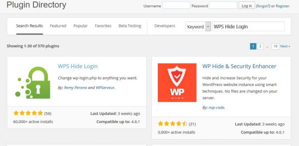 WPS Hide Login