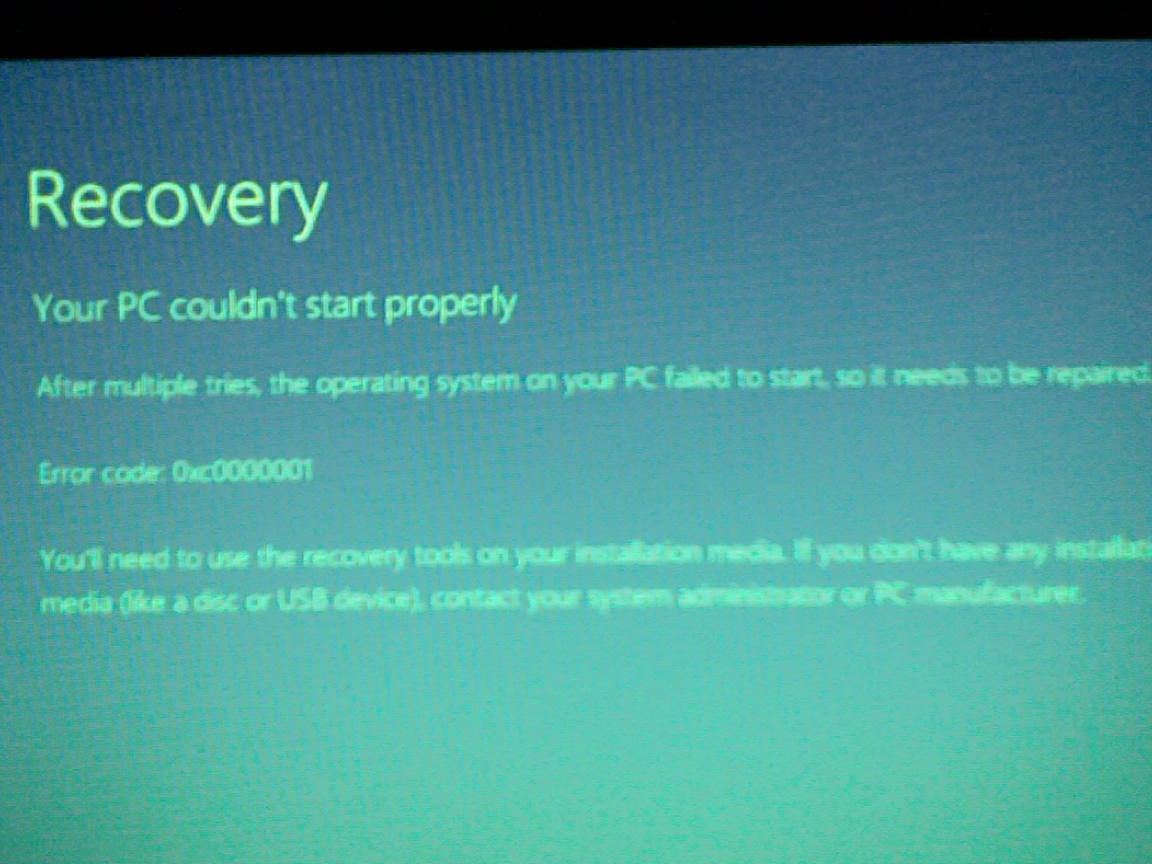 Методика исправления ошибки 0xc0000001 Windows 8