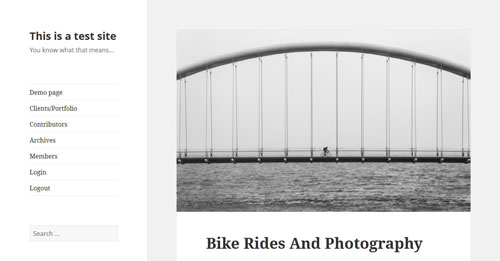 В WordPress по умолчанию тема Двадцать Fifteen
