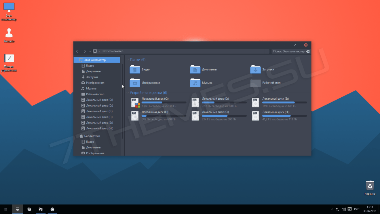 Топ 5 самых красивых тем для Windows 10 Arc
