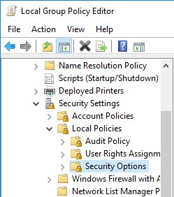 Настройки локальных политик безопасности Windows 10 в программе GPEdit.exe