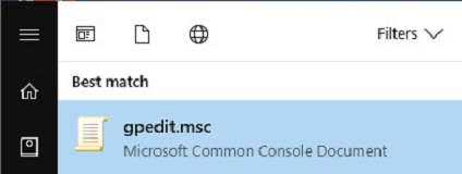 Вход в редактор групповой политики Windows 10