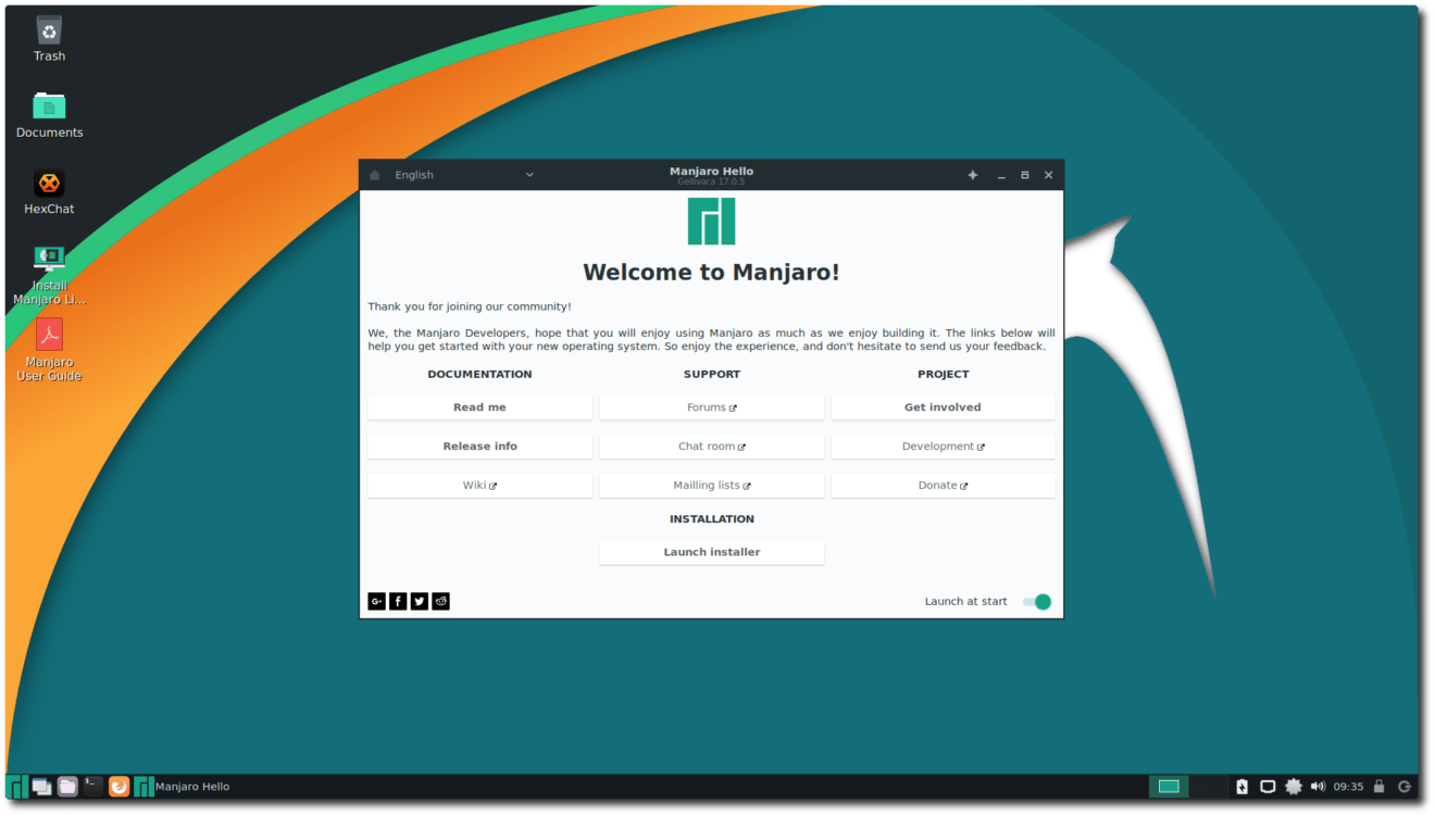 Лучшие легковесные дистрибутивы Linux 2018 - Manjaro LXDE