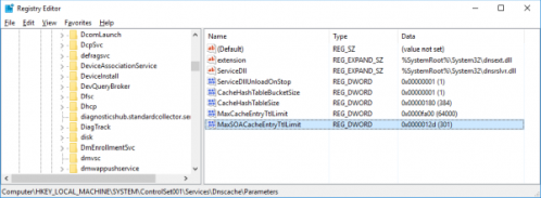 Создание параметров завершено