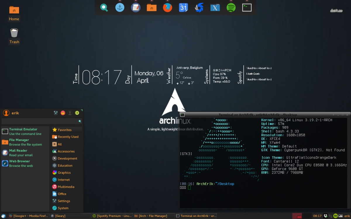 ArchLinux лучший дистрибутив для ноутбука