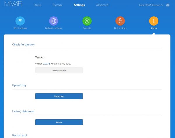 Управление ПО роутера Xiaomi 3