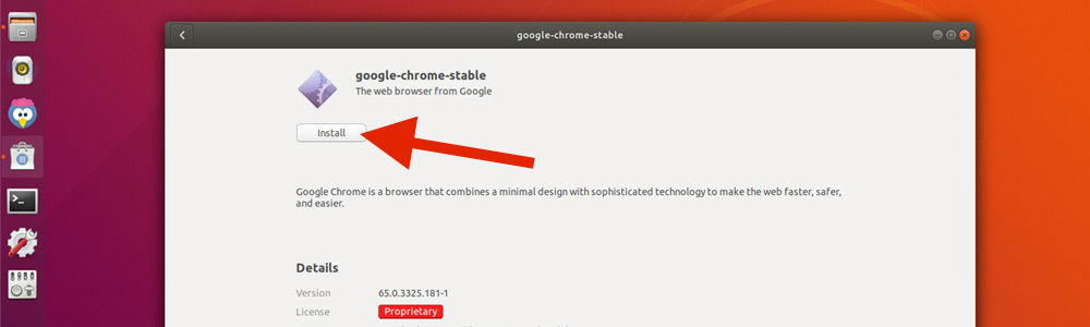 Установки Google Chrome на Ubuntu