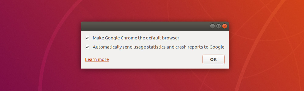 Chrome в Ubuntu по-умолчанию