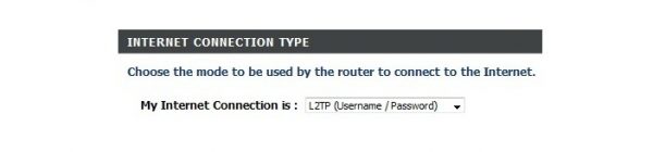 Выбор типа интернет-соединения для DIR-655