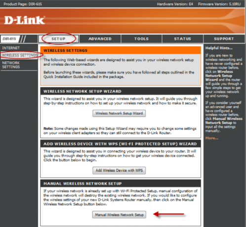 Переход к настройкам сети Wi-Fi на DIR-655