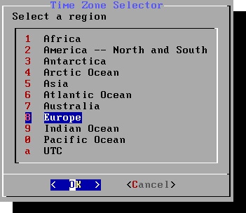 Выбор региона.