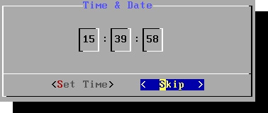 Настройка времени.