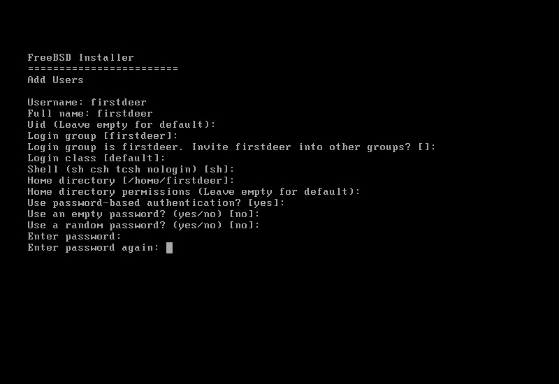 Добавление нового пользователя. 