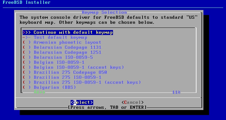 Выбор раскладки.