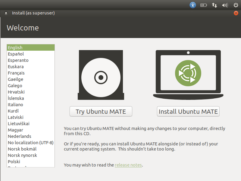 Установка Ubuntu 18.04 Mate