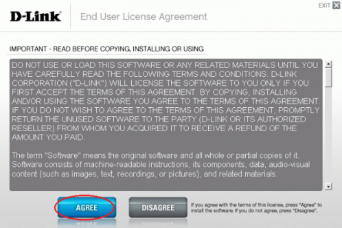 Лицензионное соглашение для установки драйвера D-Link DWA-525