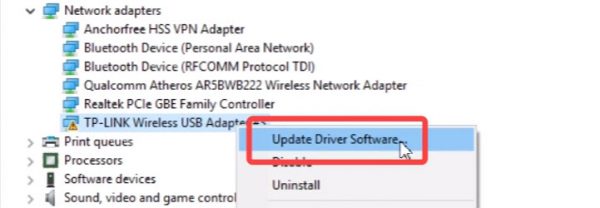 Команда на обновление Wi-Fi в Windows XP/Vista/7/8/10