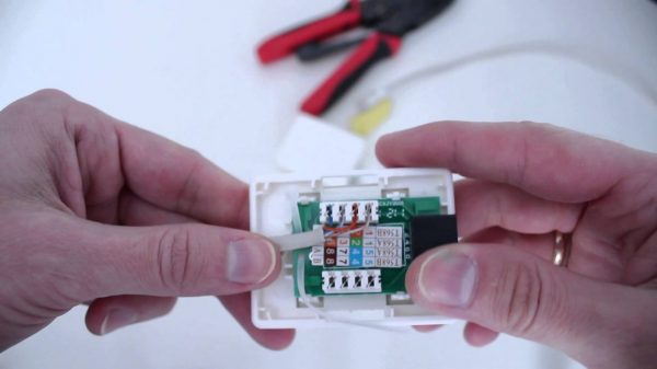 Подключение коннектора RJ-45 на 2 витые пары