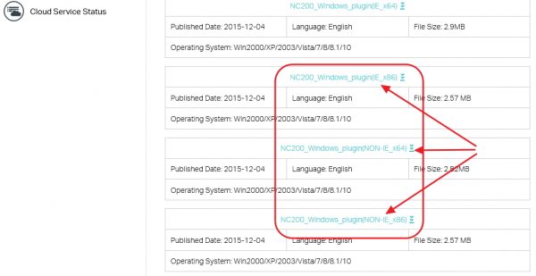 Страница камеры NC200