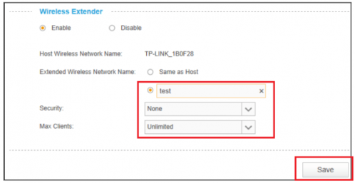 Консоль ручной установки параметров усиления Wi-Fi-сети