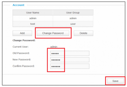 Изменение пароля администратора