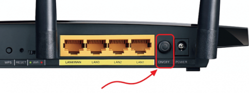 Кнопка для перезагрузки роутера