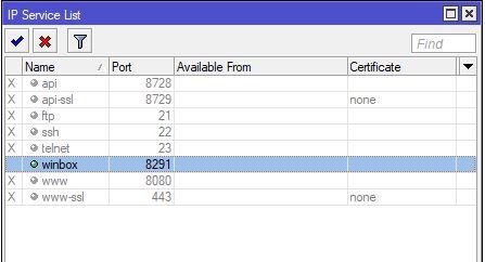 Открыть порт на mikrotik