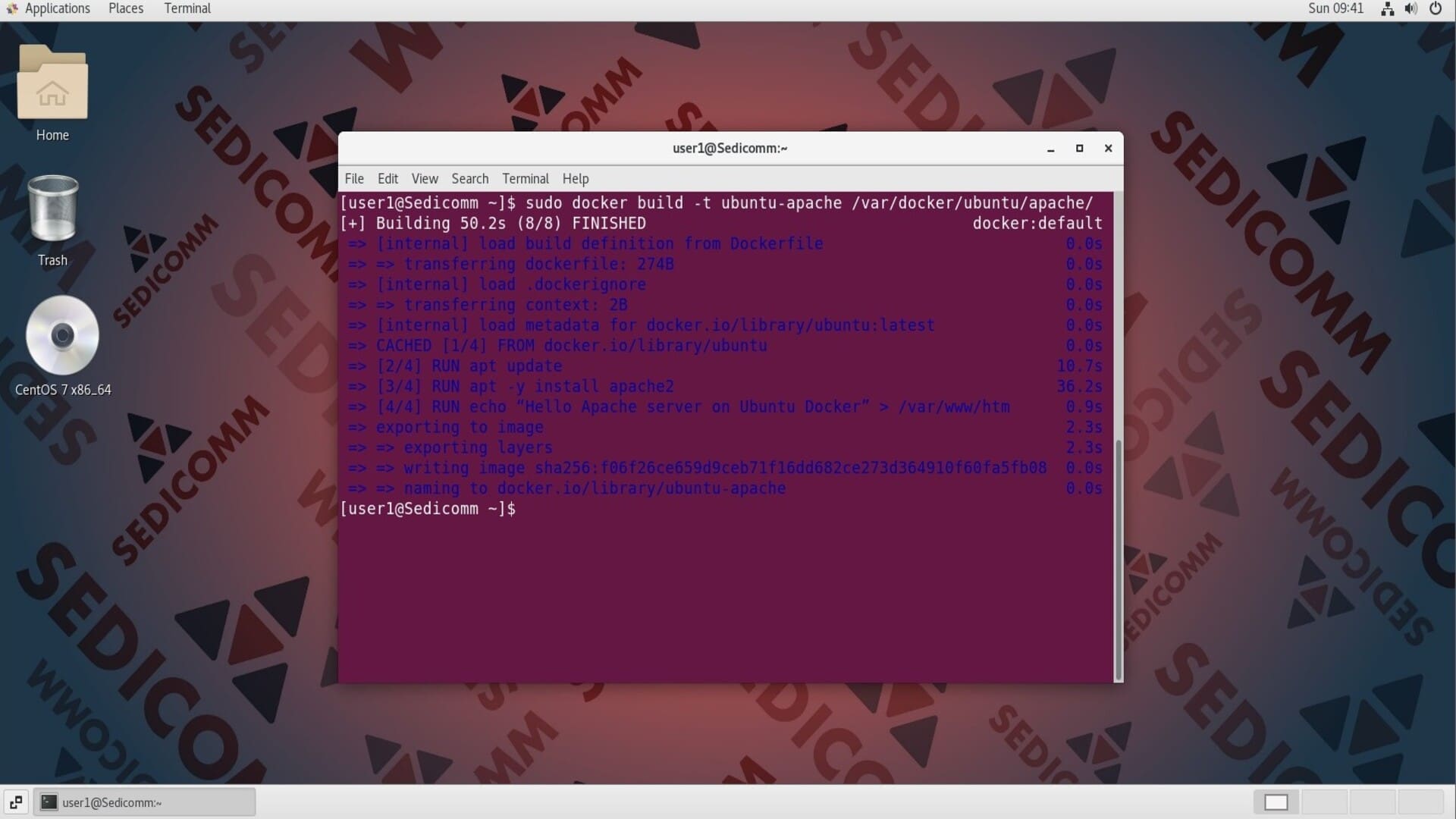create new ubuntu-apache image