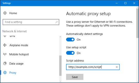 Скрипт настройки прокси в Windows