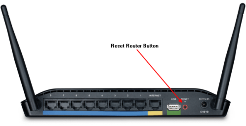 Кнопка сброса настроек роутера