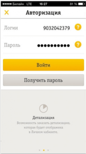 Авторизация в приложении