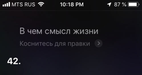 Siri ищет смысл жизни