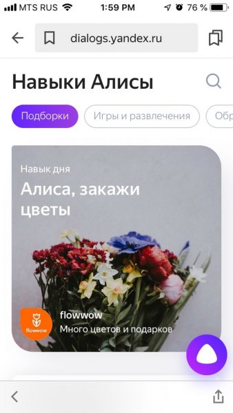 Навыки Алисы