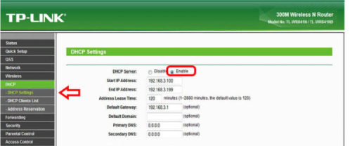 Значение Enable