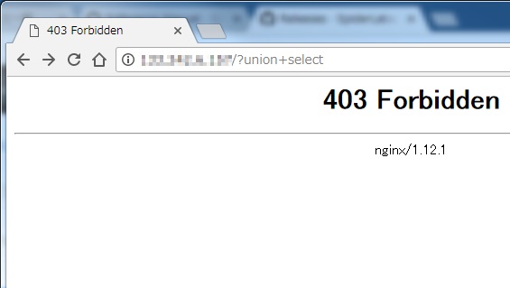 Окно ошибки 403