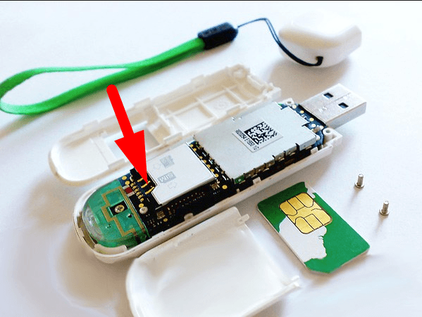 Внутренности модема