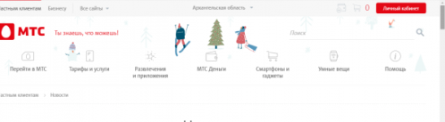 Кнопка «Личный кабинет»