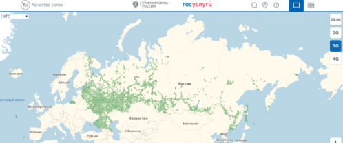 Зона покрытия МТС