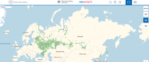 Карта Теле2